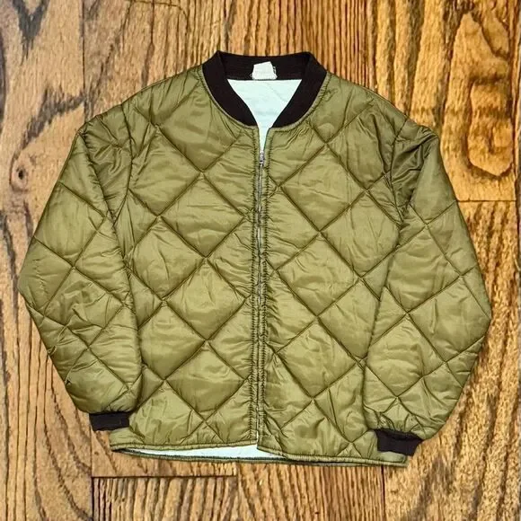 Vintage 50’s Quilted Hunting Bomber Jacket And Matching Pants Set - Picture 2 of 5